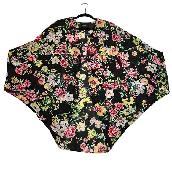 Romeo & Juliet Couture Other - Romeo & Juliet Couture Floral Print Open Front Cocoon Kimono Size Small Colorful